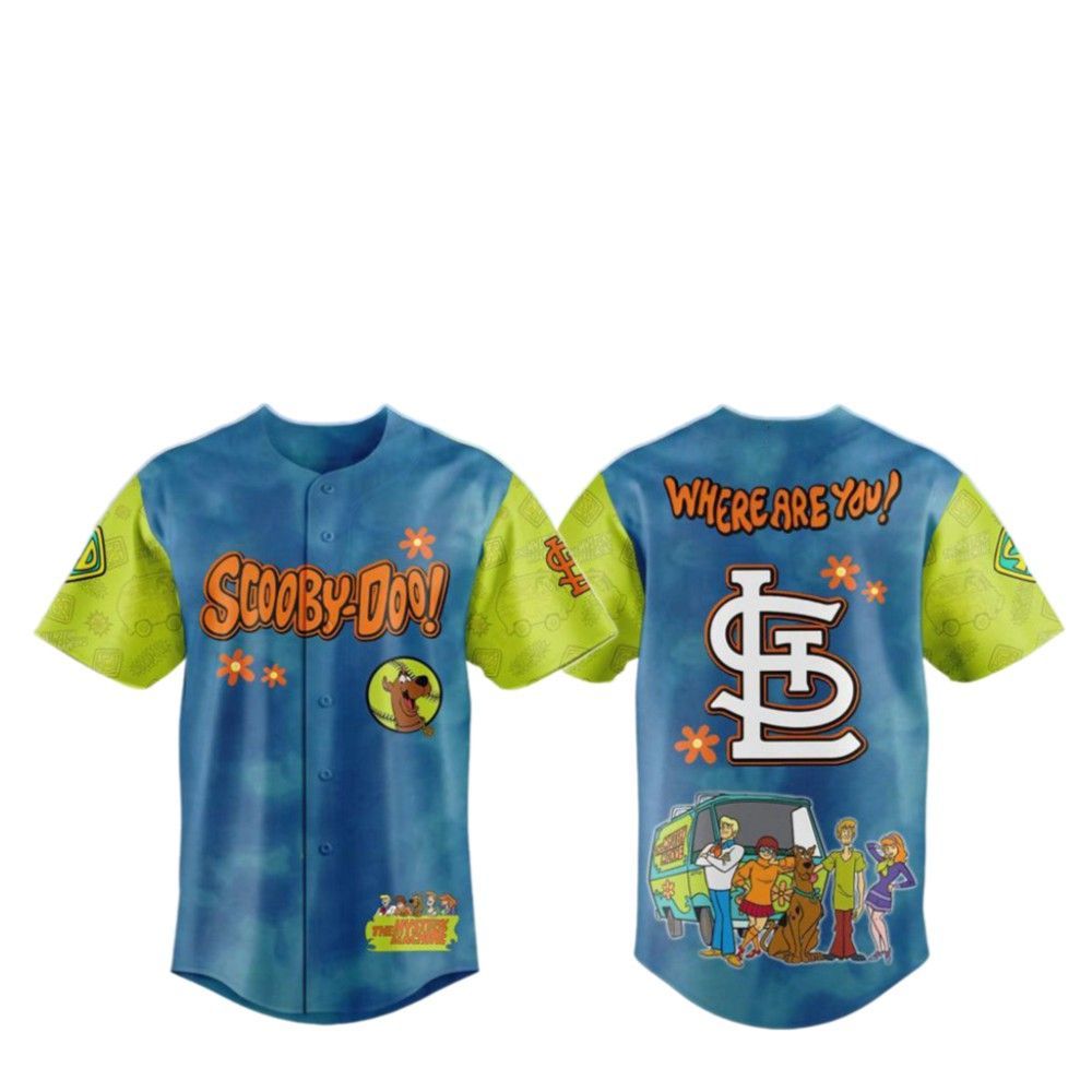 2025 Cardinals Scooby-Doo Baseball Jersey - Grishko.com baseball jersey product view 2