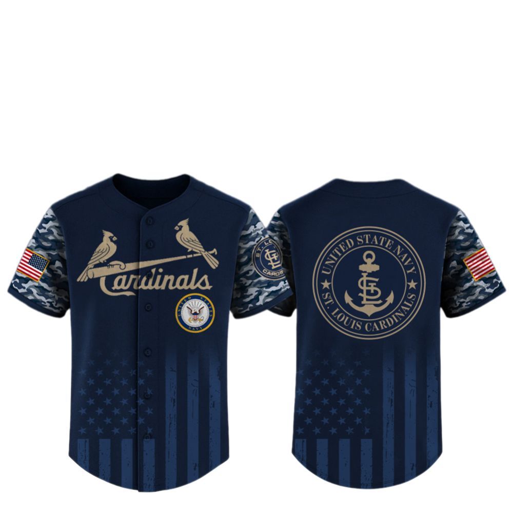 2025 Cardinals US Navy Appreciation Night Jersey - Grishko.com sports jersey product view 2