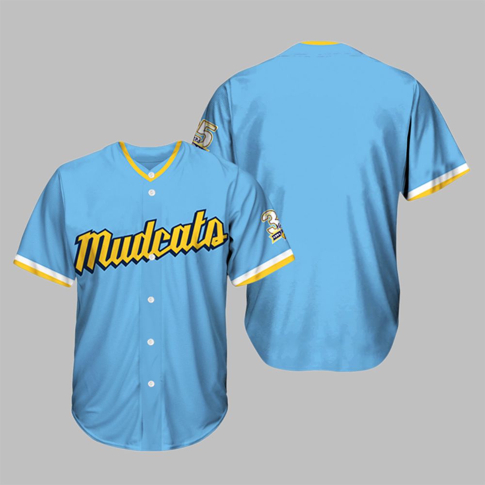 2025 Carolina Mudcats Brewers Weekend Jersey Giveaway - Grishko.com baseball jersey product view 1