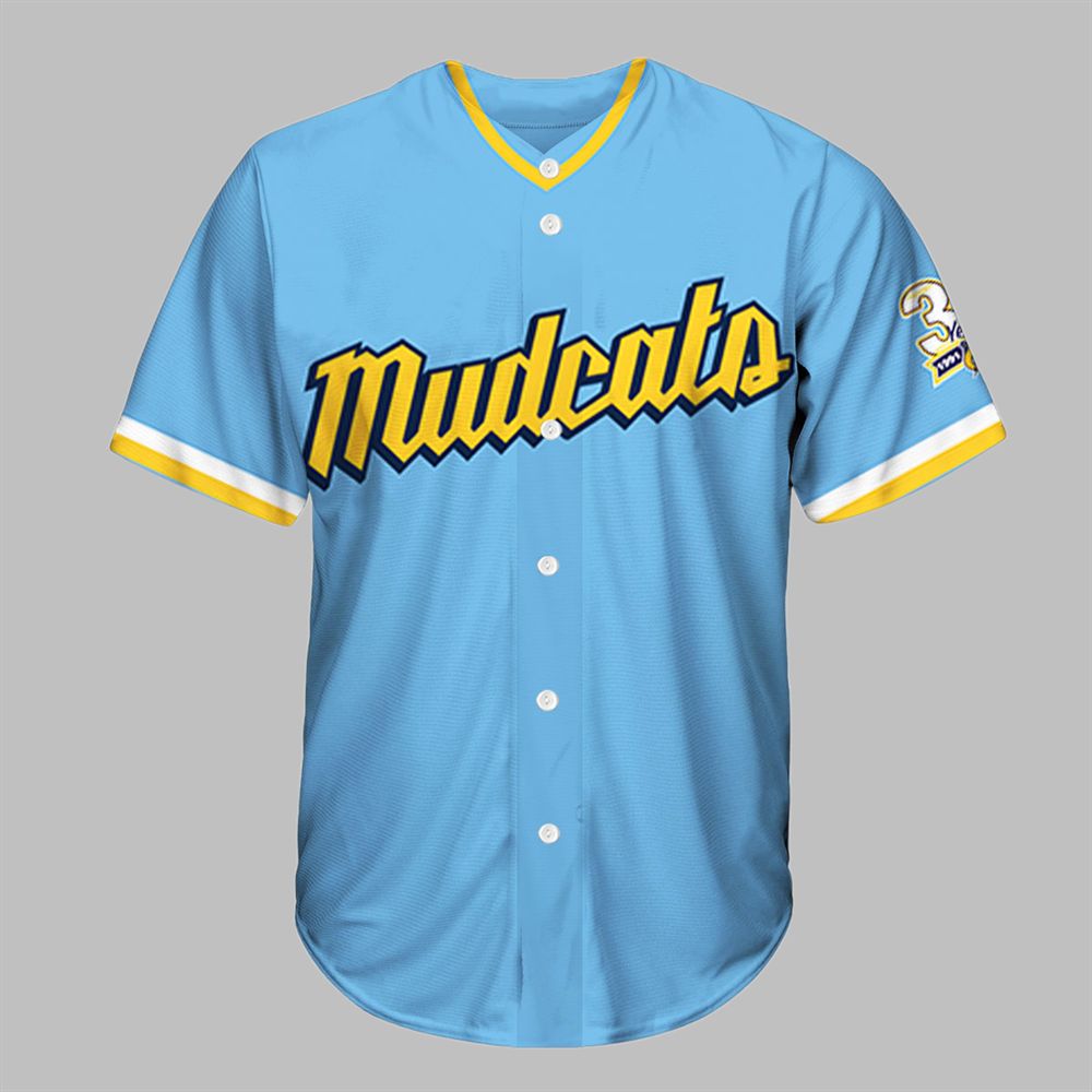 2025 Carolina Mudcats Brewers Weekend Jersey Giveaway - Grishko.com baseball jersey product view 3