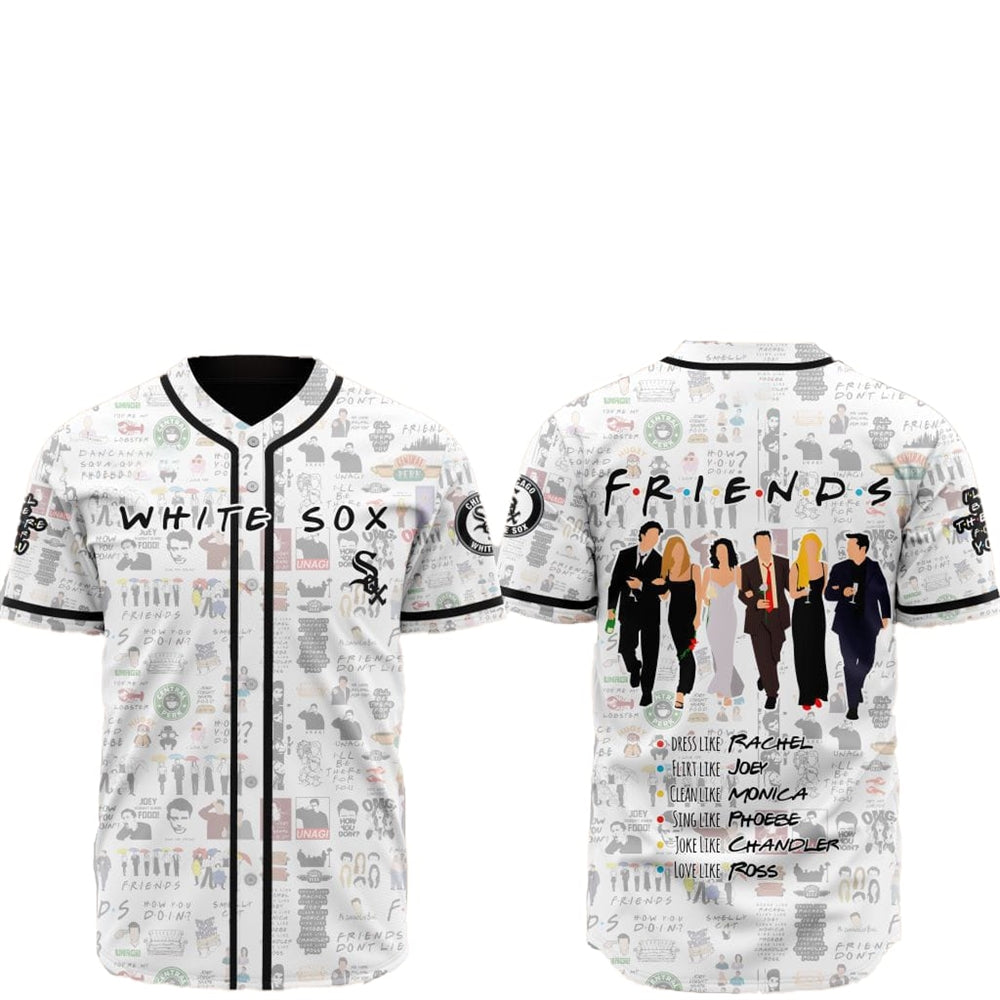 2025 Chicago White Sox Friends Baseball Jersey - Grishko.com baseball jersey product view 1