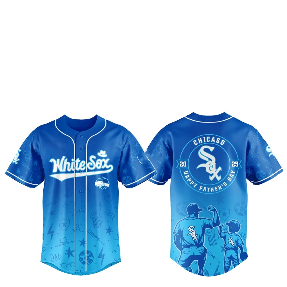 2025 Chicago White Sox Happy Father Day Baseball Jersey Combo - Grishko.com baseball jersey product view 1