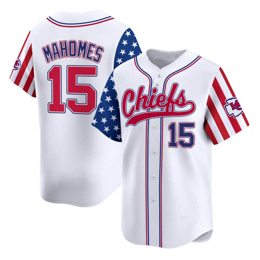2025 Chiefs Mahomes Fouth Of July Jersey - Grishko.com football jersey product view 2
