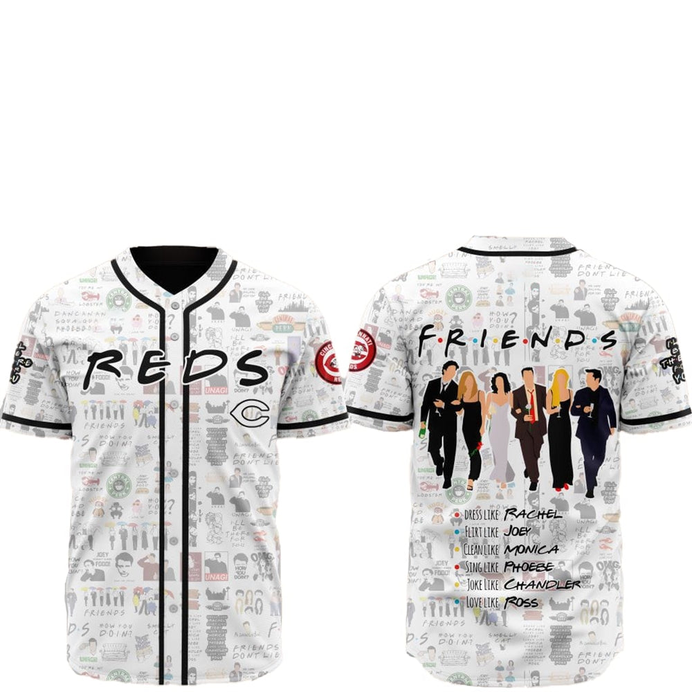 2025 Cincinnati Reds Friends Baseball Jersey - Grishko.com baseball jersey product view 1