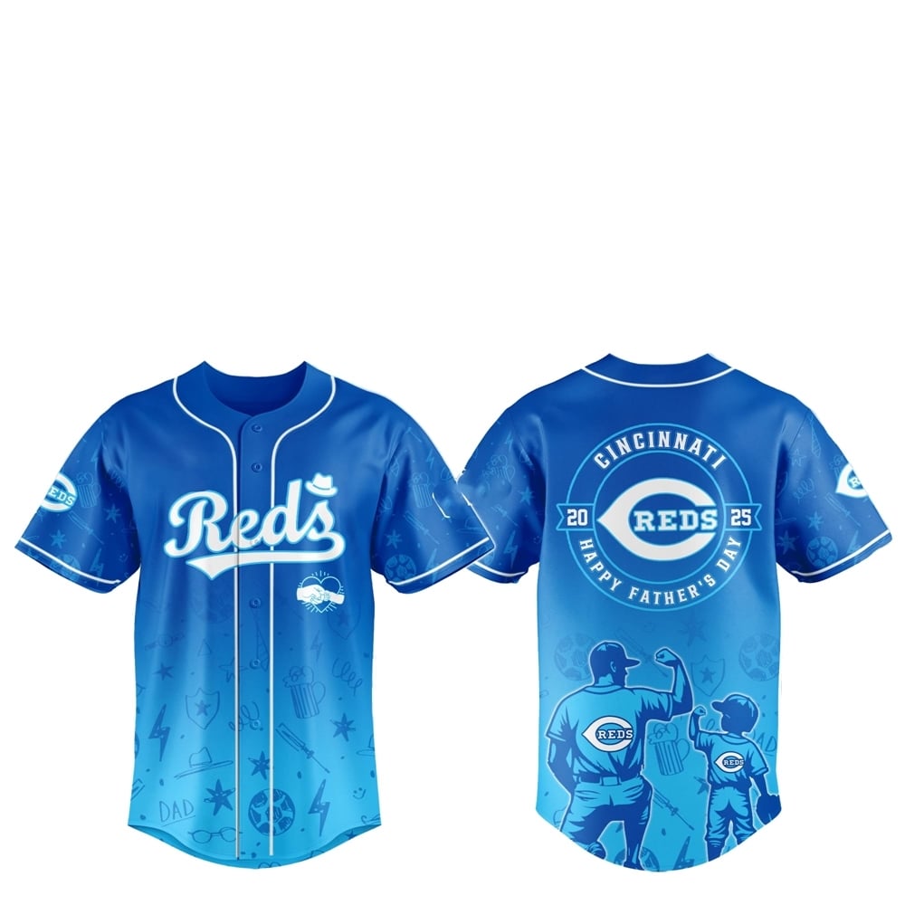 2025 Cincinnati Reds Happy Father Day Baseball Jersey Combo - Grishko.com baseball jersey product view 1