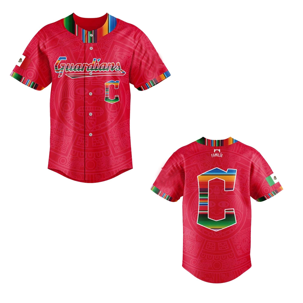 2025 Cleveland Guardians Mexican Heritage Night Baseball Jersey Combo - Grishko.com baseball jersey product view 1