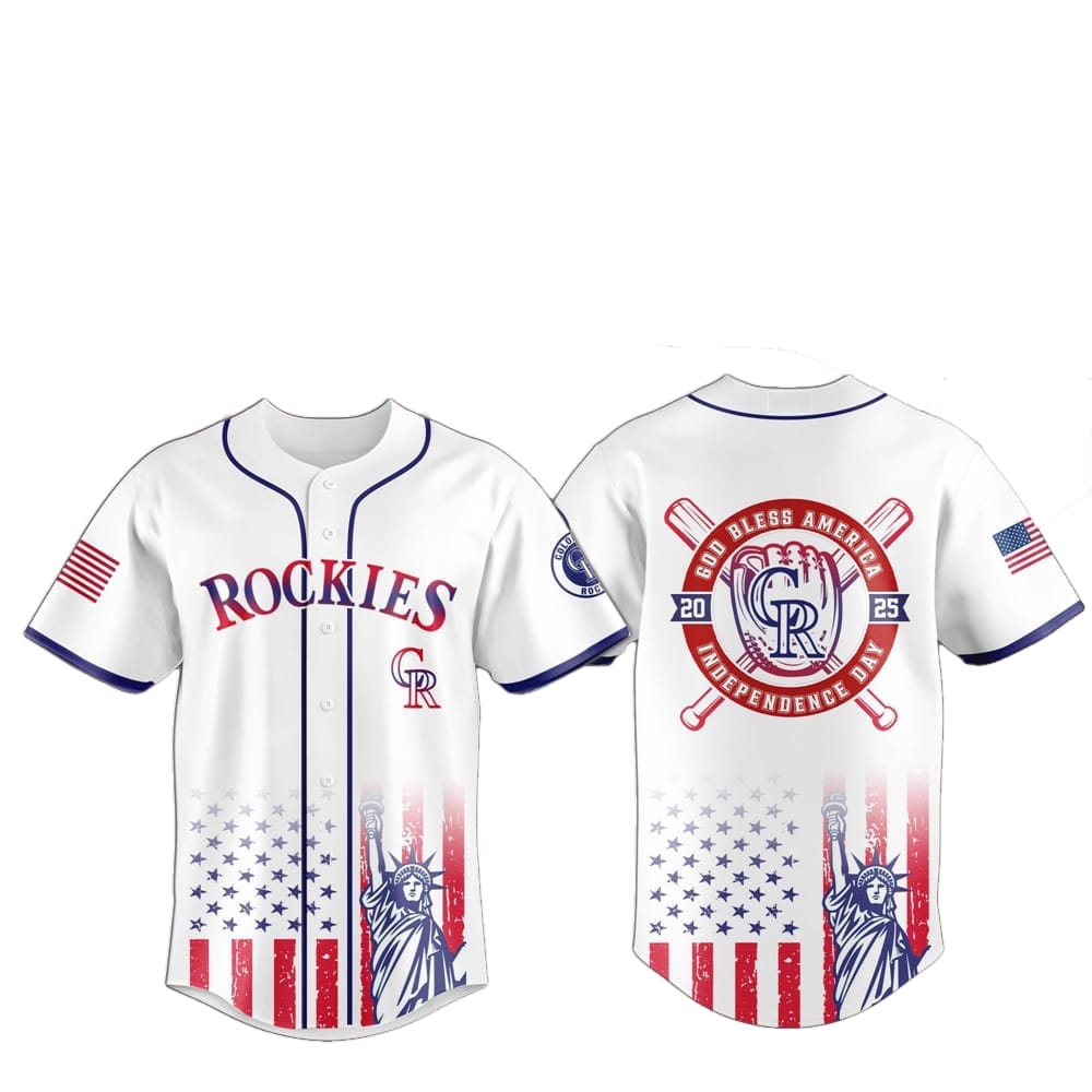2025 Colorado Rockies 4th Of July Independence Day Jersey - Grishko.com baseball jersey product view 1