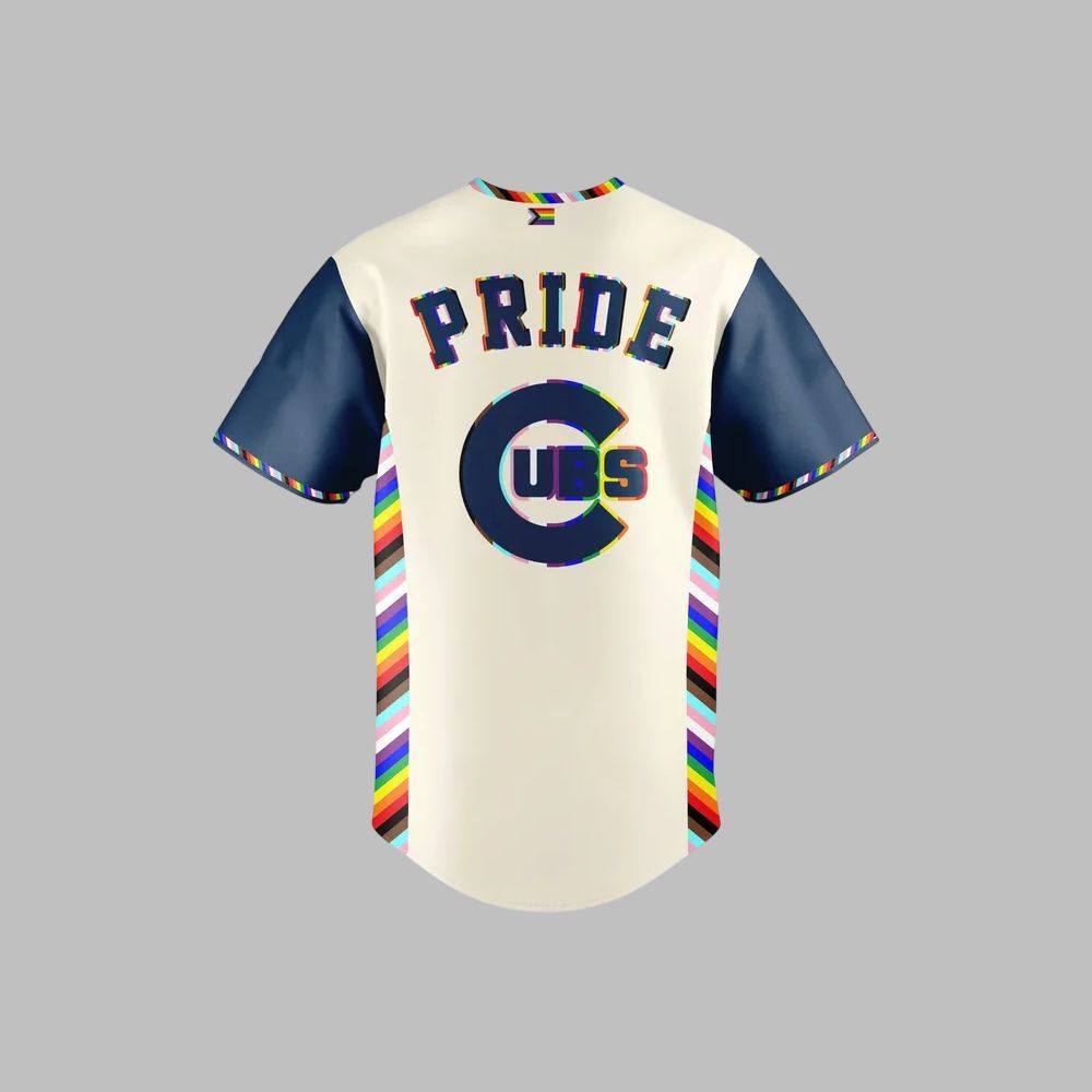 2025 Cubs Celebrating Pride Jersey - Grishko.com baseball jersey product view 3