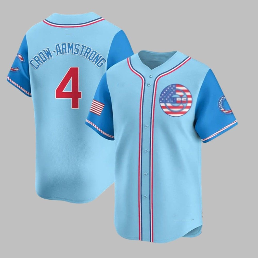 2025 Cubs Crow-Armstrong 4th Of July Jersey - Grishko.com baseball jersey product view 1