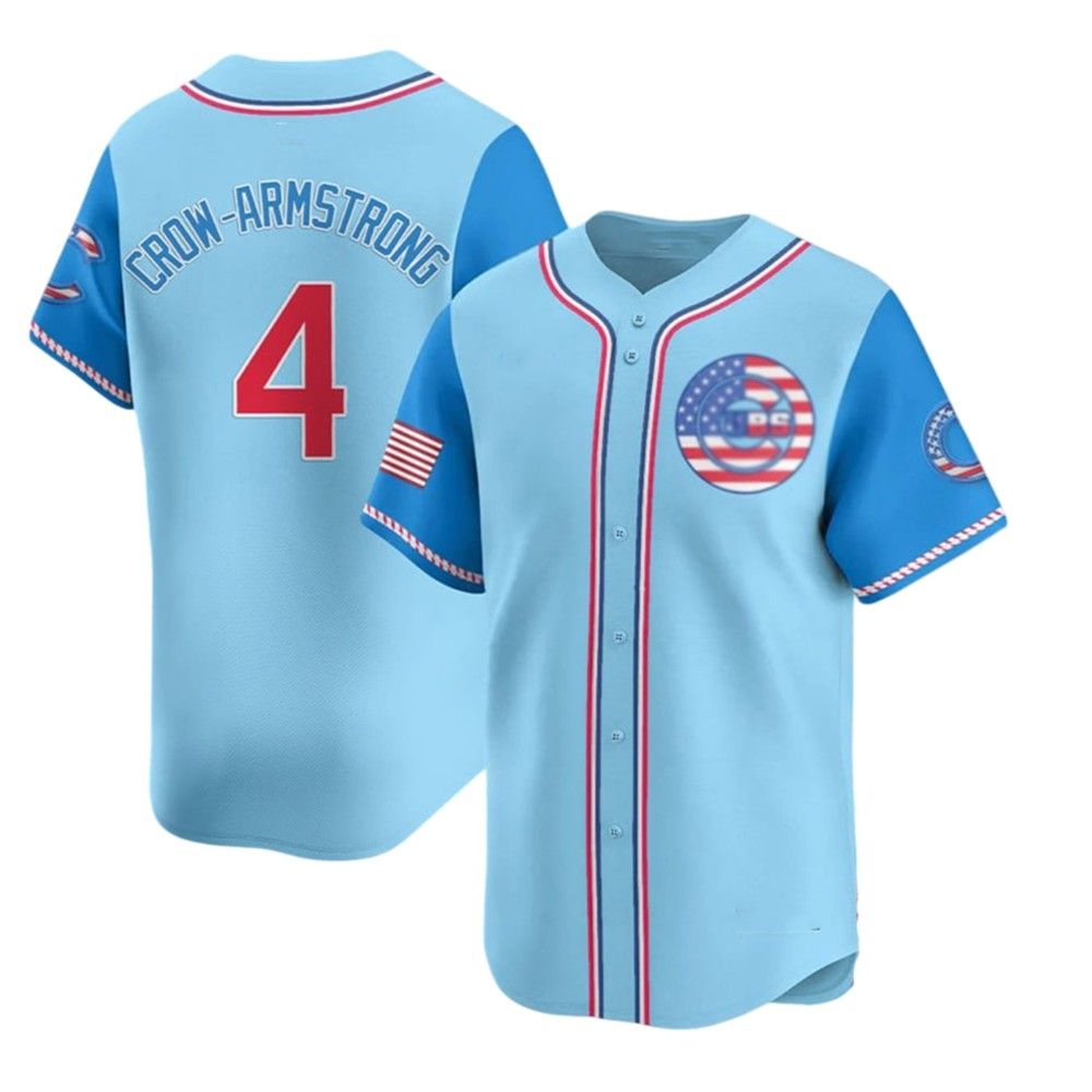 2025 Cubs Crow-Armstrong 4th Of July Jersey - Grishko.com baseball jersey product view 2