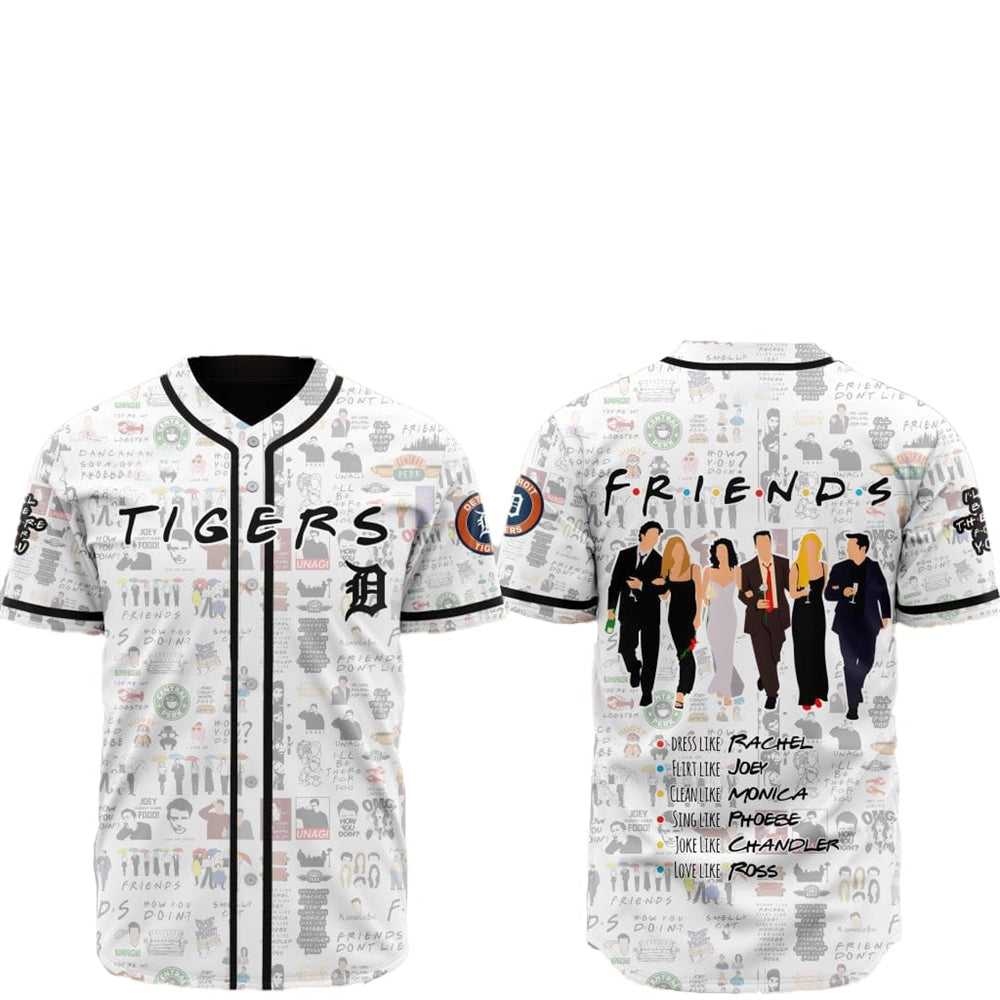 2025 Detroit Tigers Friends Baseball Jersey - Grishko.com baseball jersey product view 1
