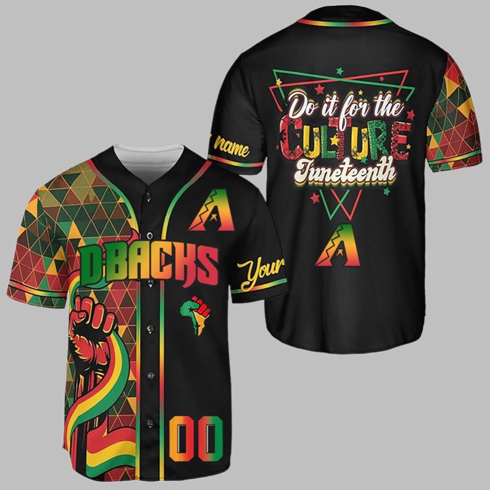 2025 Diamond Backs Juneteenth Day Jersey - Grishko.com sports jersey product view 1