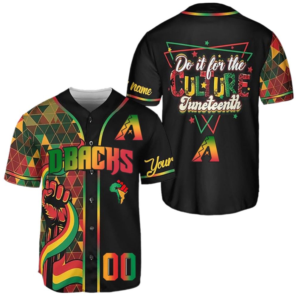 2025 Diamond Backs Juneteenth Day Jersey - Grishko.com sports jersey product view 2