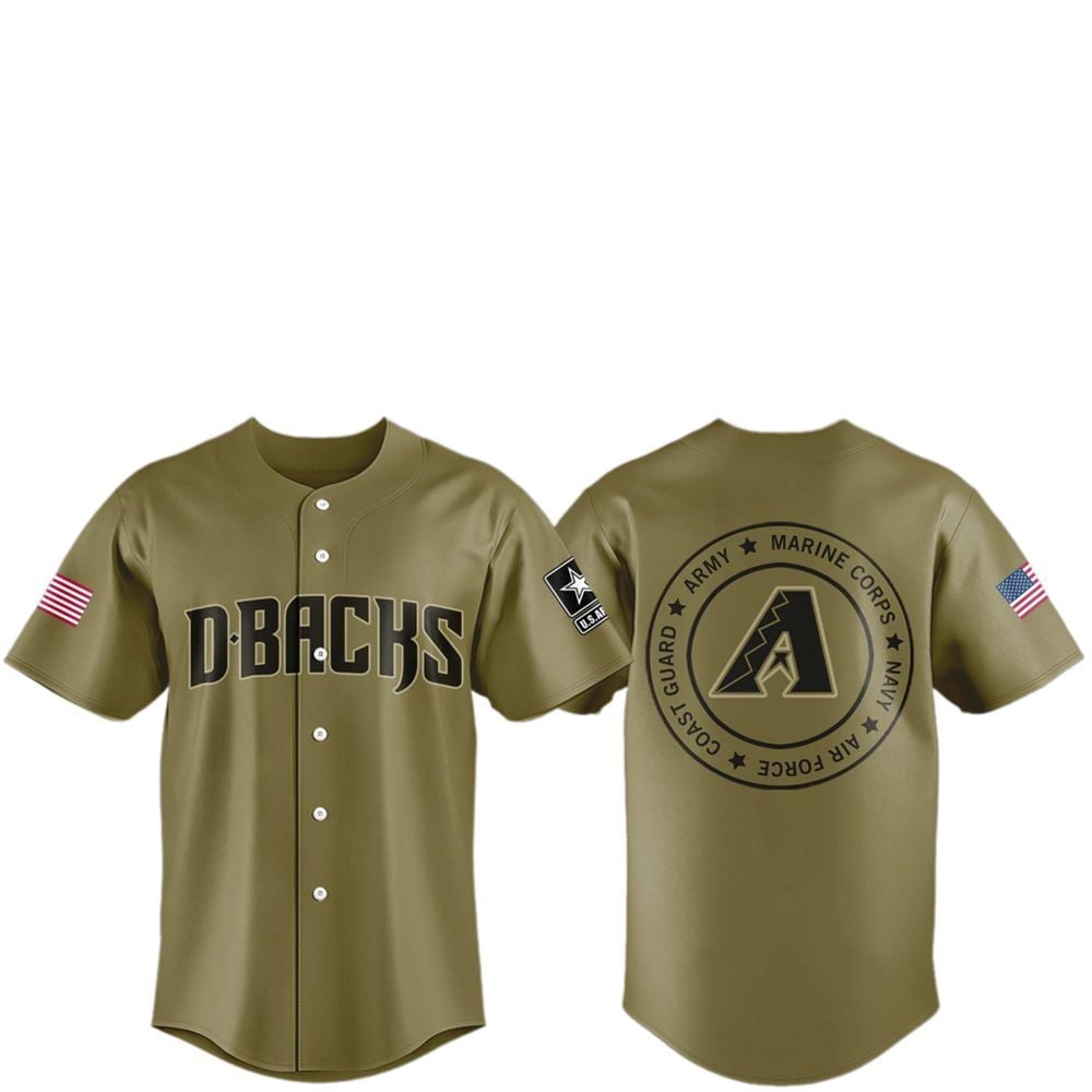 2025 Diamondbacks Military Appreciation Night Jersey - Grishko.com baseball jersey product view 1