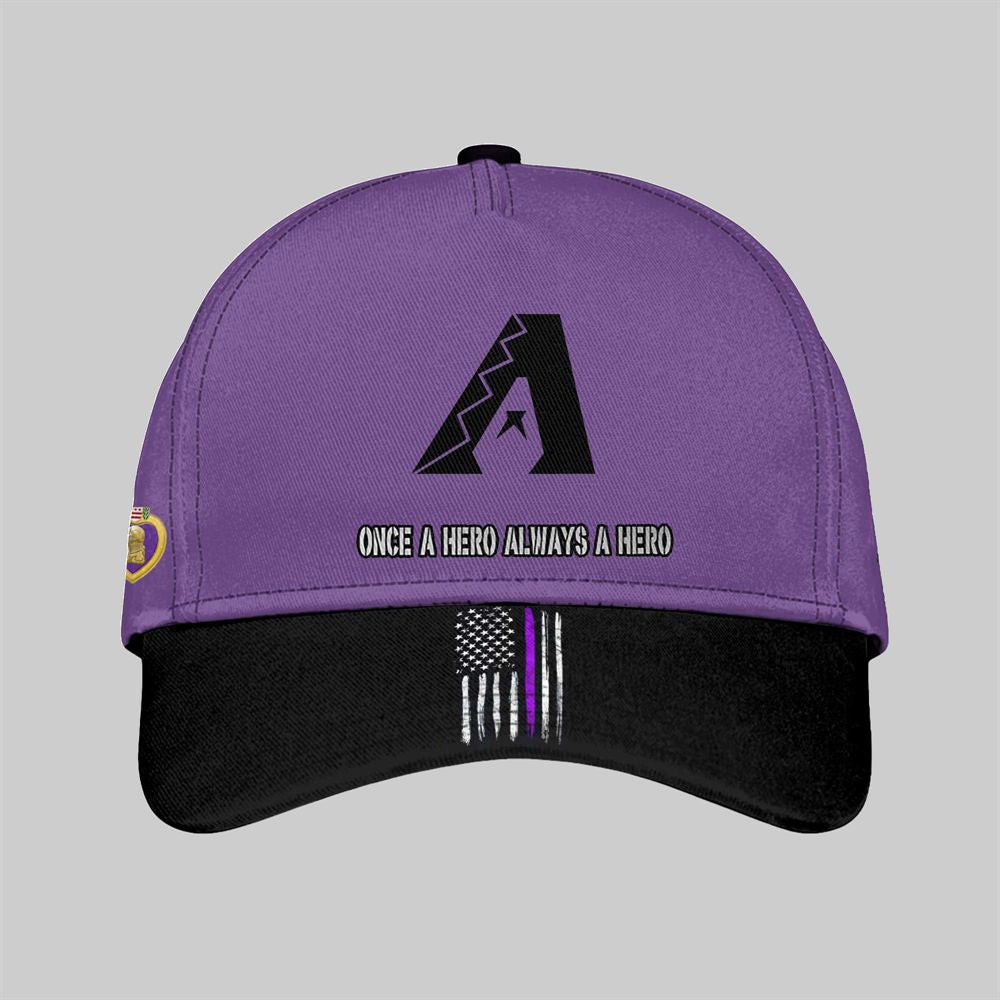 2025 Diamondbacks National Purple Heart Day Jersey - Grishko.com baseball jersey product view 2