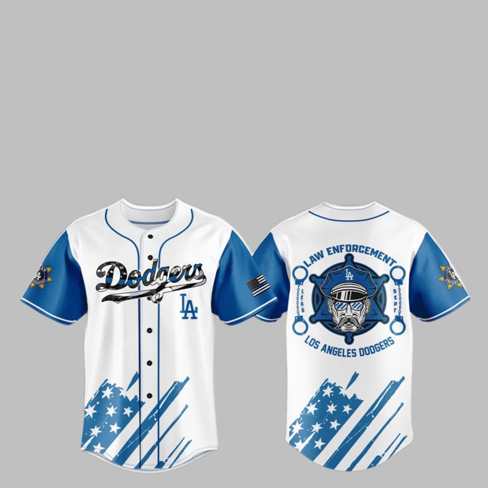 2025 Dodgers Law Enforcement Appreciation Day Jersey - Grishko.com baseball jersey product view 1