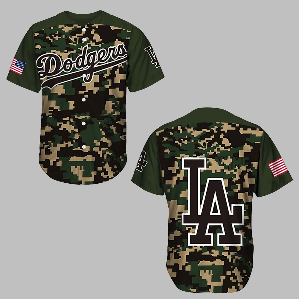 2025 Dodgers Military Appreciation Jersey - Grishko.com baseball jersey product view 1
