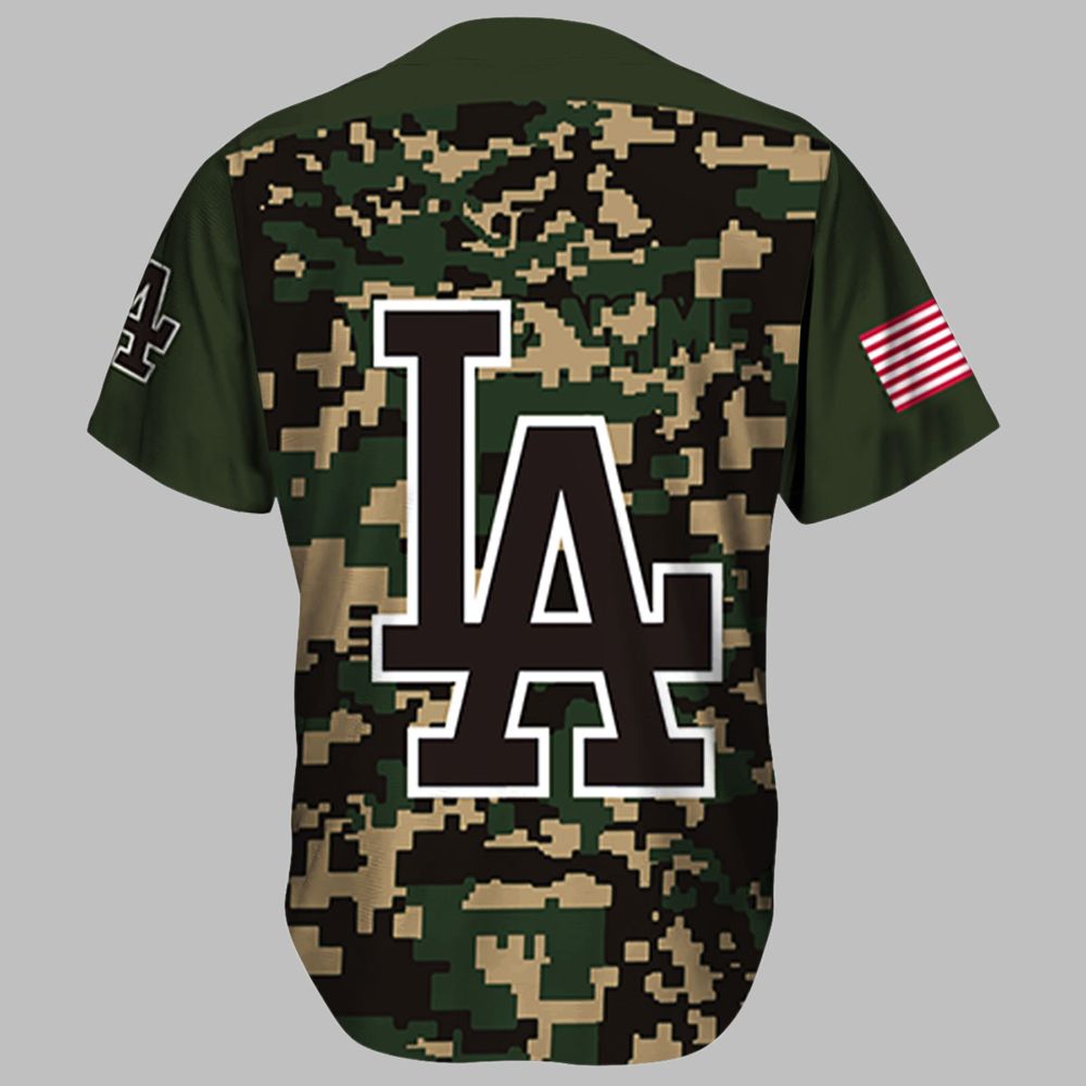 2025 Dodgers Military Appreciation Jersey - Grishko.com baseball jersey product view 3