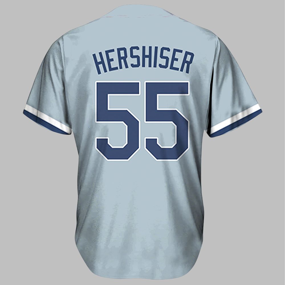 2025 Dodgers Orel Hershiser Jersey Giveaway - Grishko.com baseball jersey product view 3