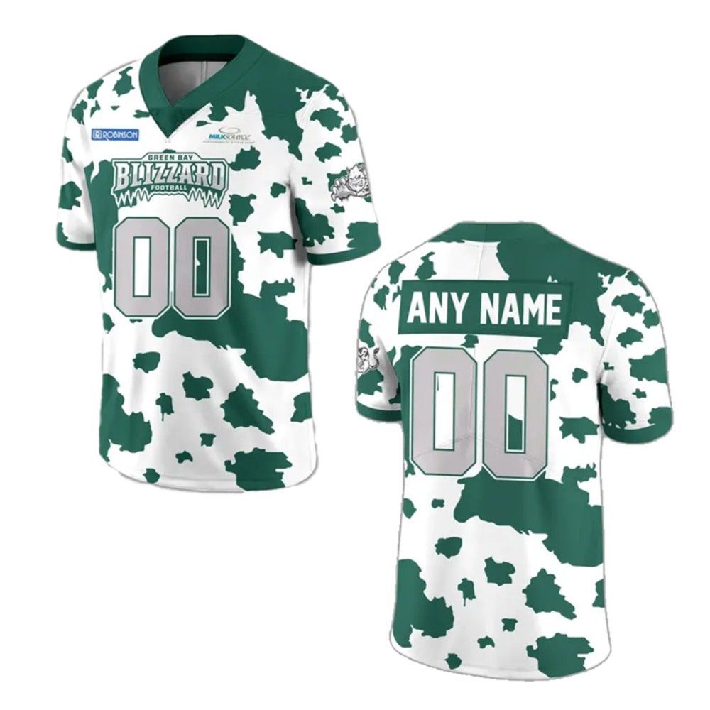 2025 GB Blizzard Dairy Night Football Jersey - Grishko.com football jersey product view 2