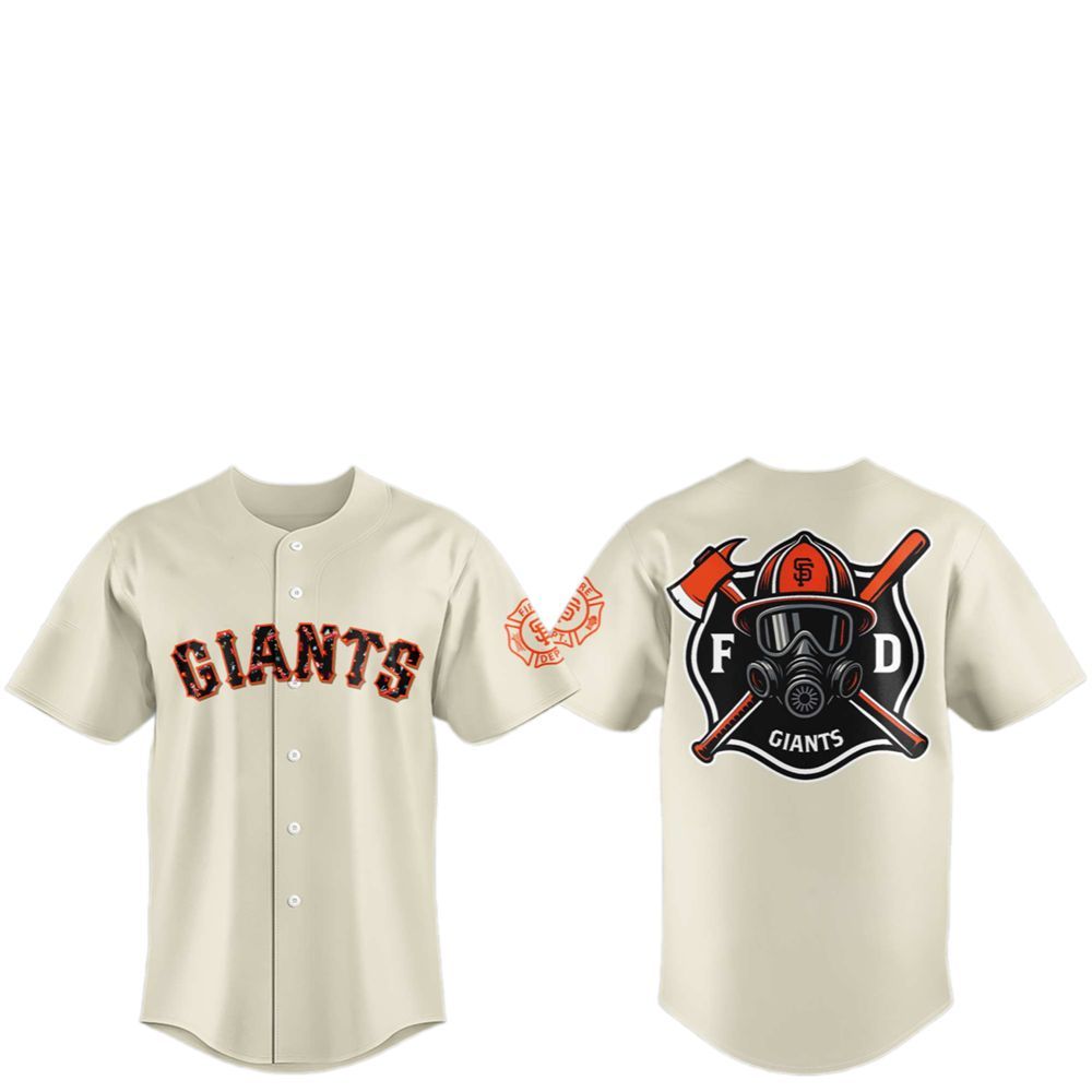 2025 Giants x Firefighter Appreciation Night Jersey - Grishko.com sports jersey product view 1