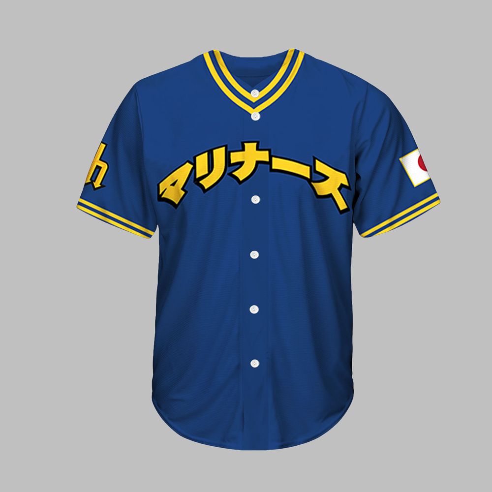 2025 Giveaway Mariners Japanese Heritage Day Jersey - Grishko.com baseball jersey product view 2