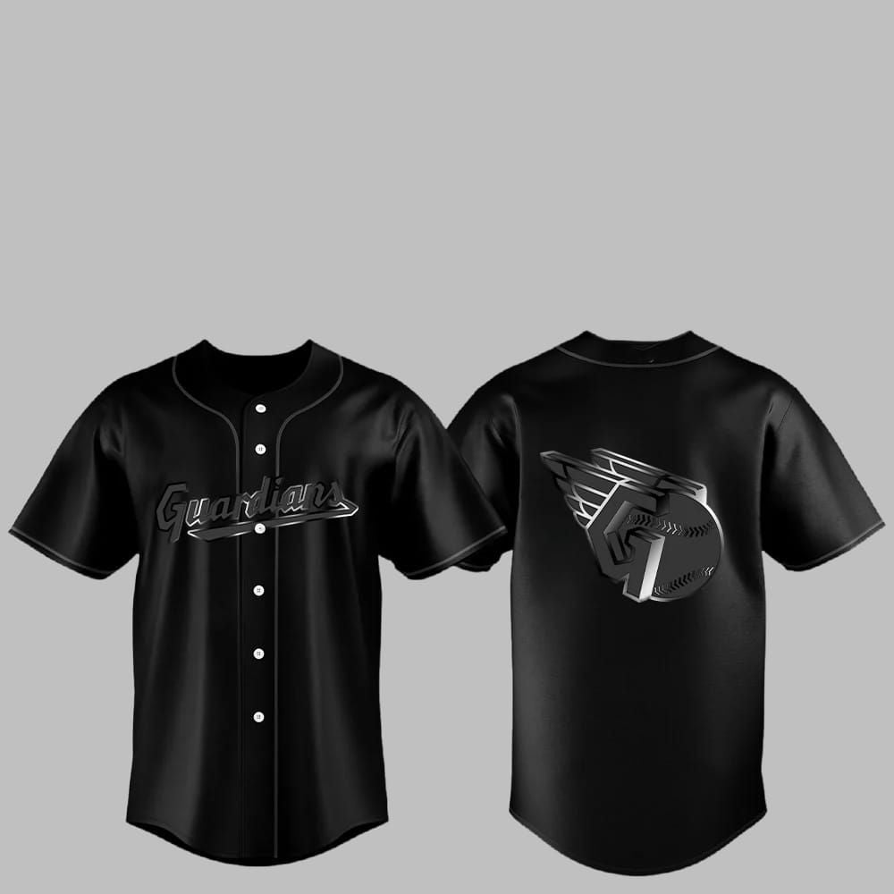 2025 Guardians Back In Black Jersey - Grishko.com baseball jersey product view 1