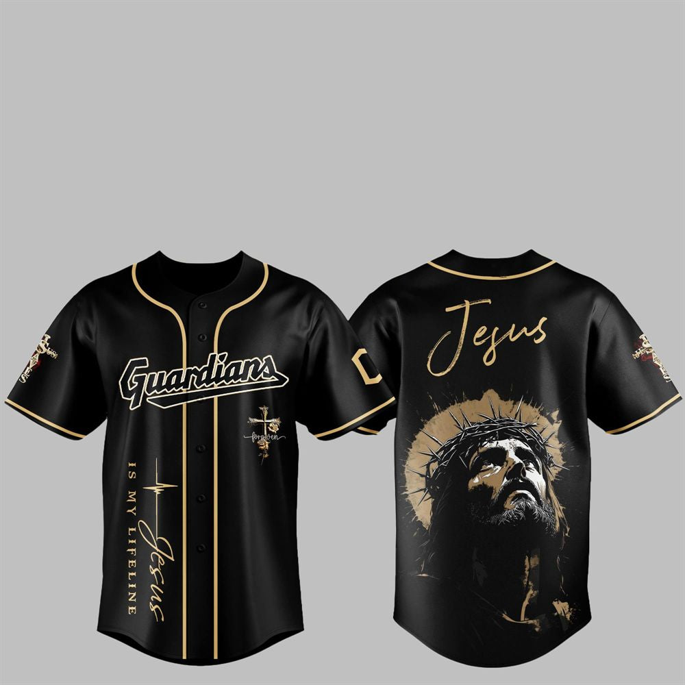 2025 Guardians Jesus Baseball Jersey - Grishko.com baseball jersey product view 1