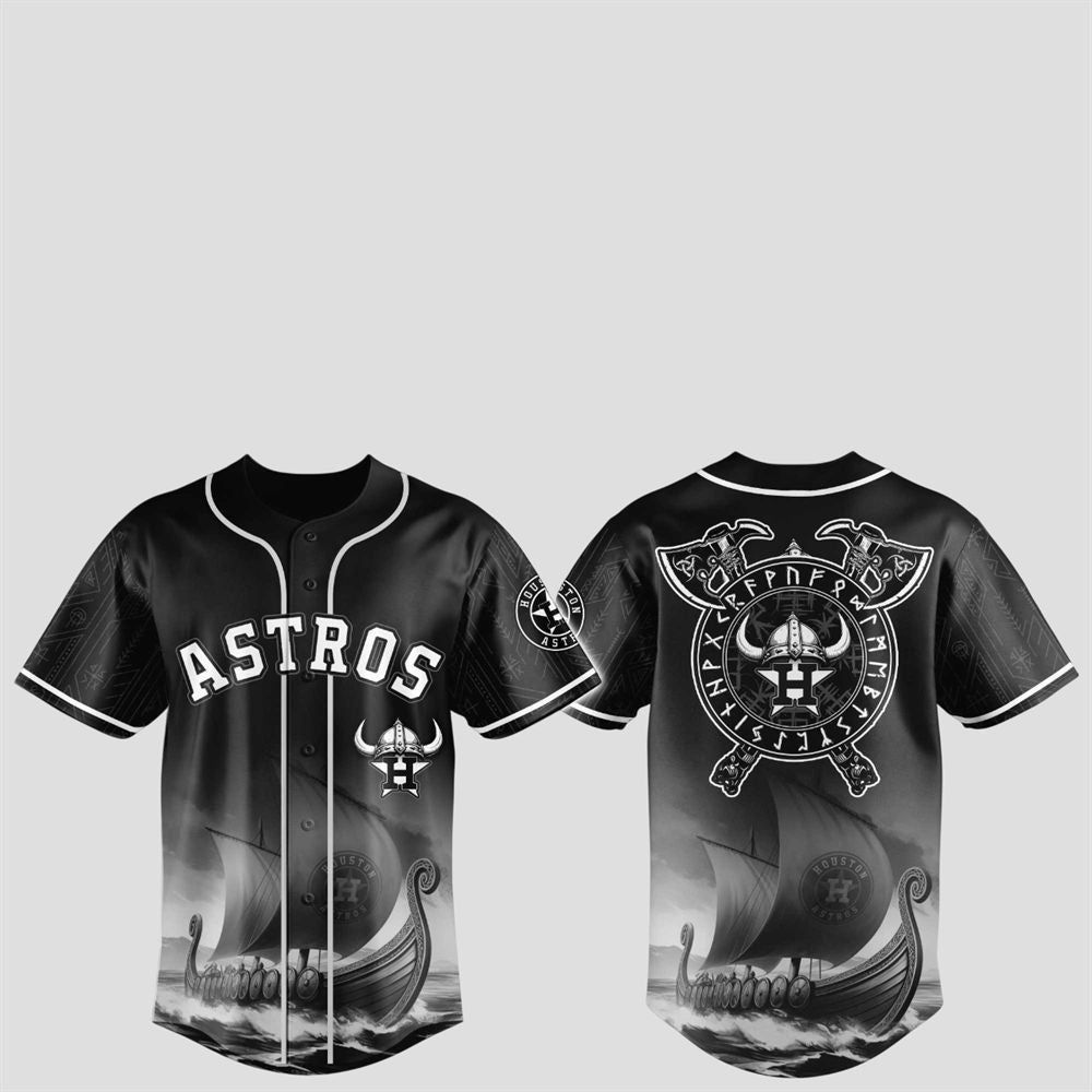 2025 HOU Astros Vikings Jersey - Grishko.com baseball jersey product view 1