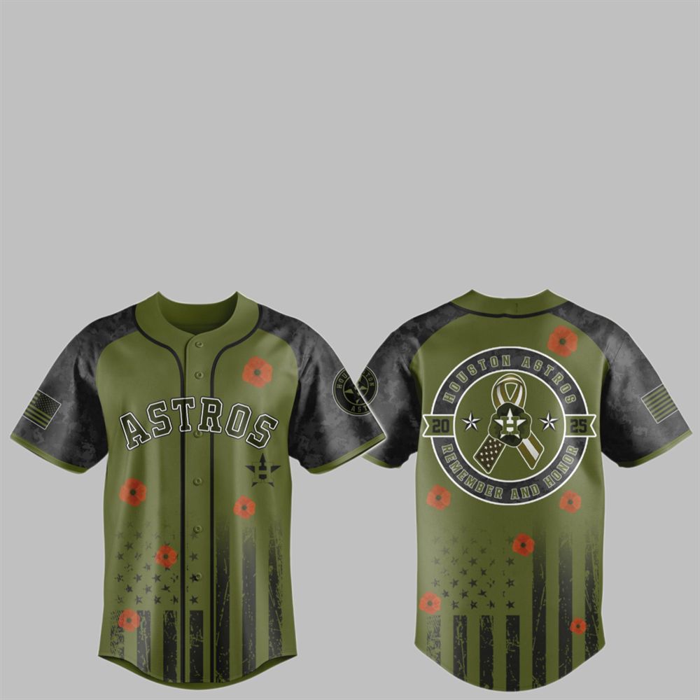 2025 Houston Astros Memorial Day Jersey - Grishko.com baseball jersey product view 1