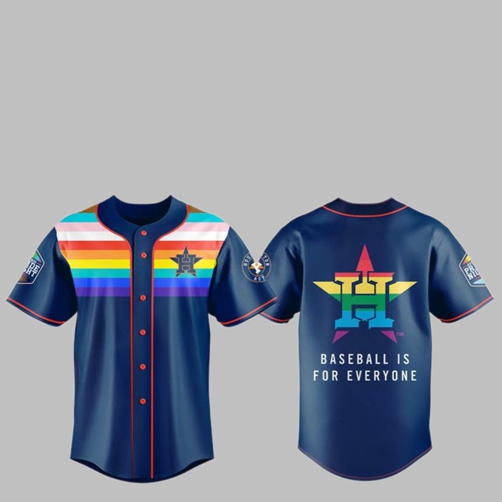 2025 Houston Astros Pride Night Jersey - Grishko.com baseball jersey product view 1