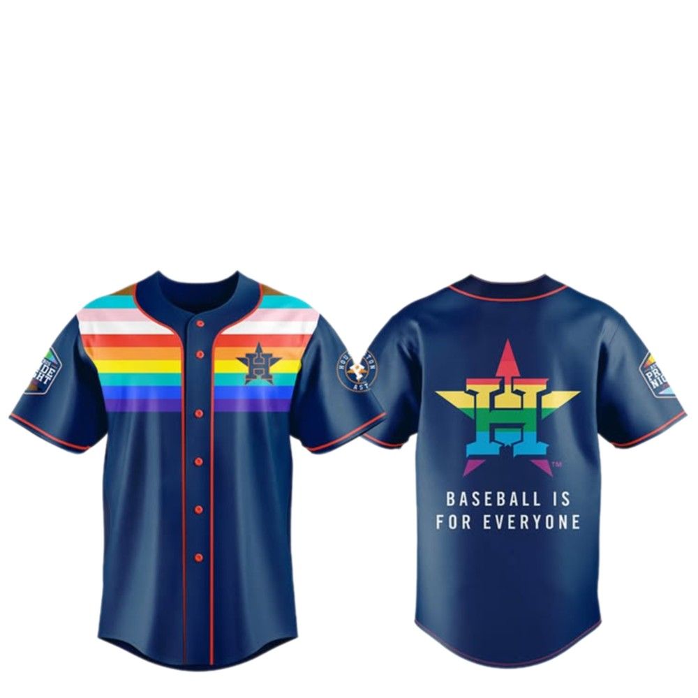 2025 Houston Astros Pride Night Jersey - Grishko.com baseball jersey product view 2