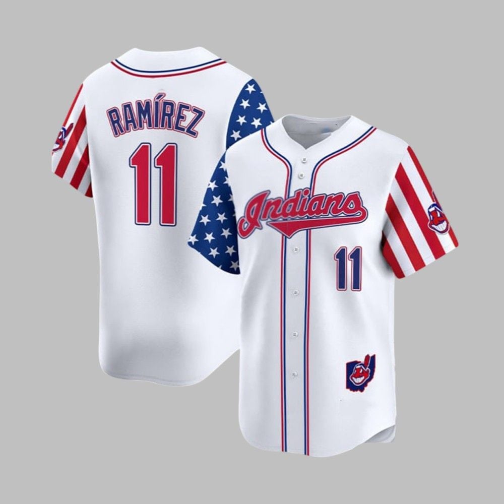 2025 Indians Ramirez Jones Fouth Of July Jersey - Grishko.com baseball jersey product view 1