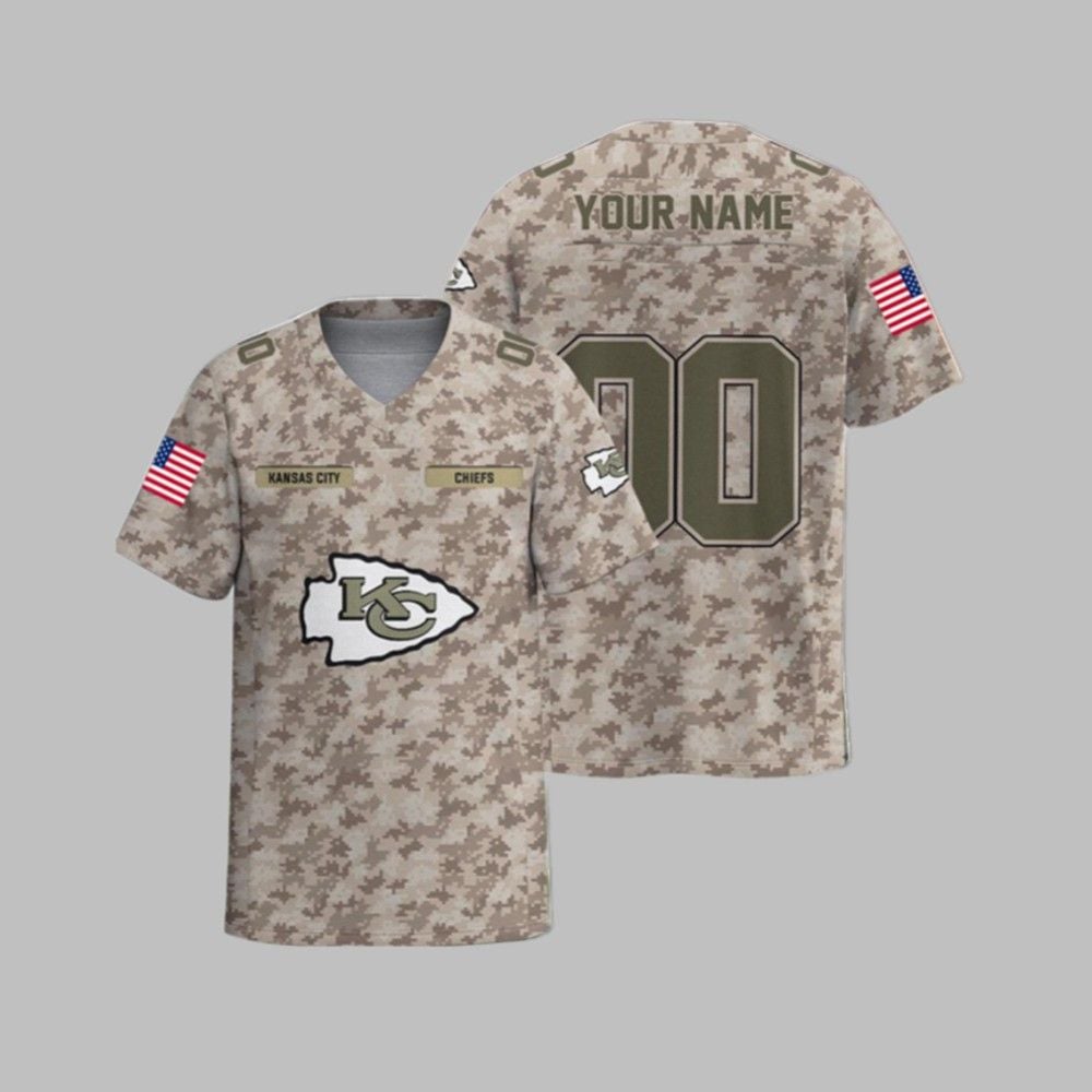 2025 KC Chiefs Veterans Day Jersey - Grishko.com football jersey product view 1