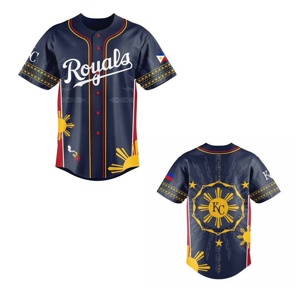 2025 KC Royals Filipino Heritage Night Jersey - Grishko.com baseball jersey product view 1
