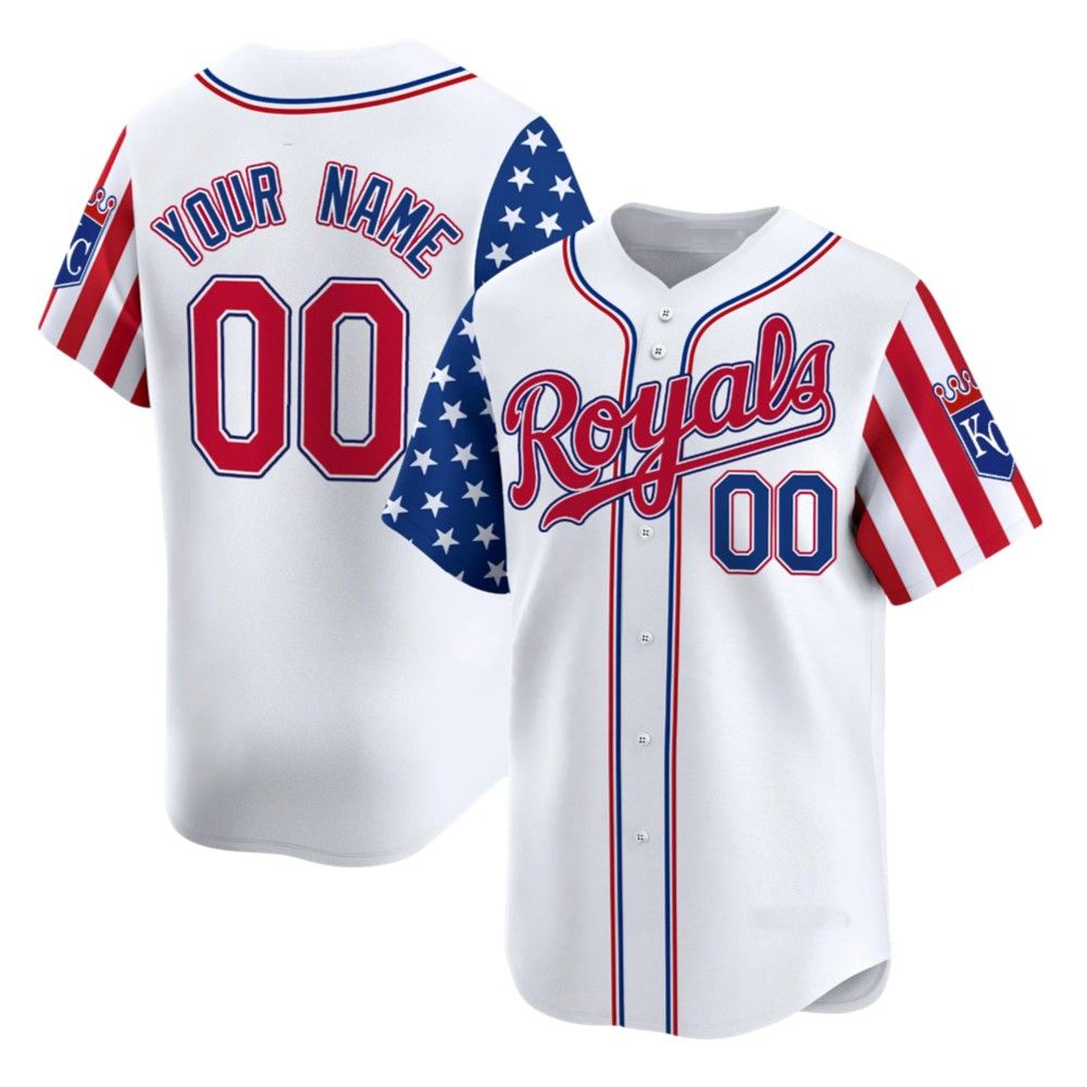 2025 KC Royals Fouth of July Jersey - Grishko.com baseball jersey product view 2
