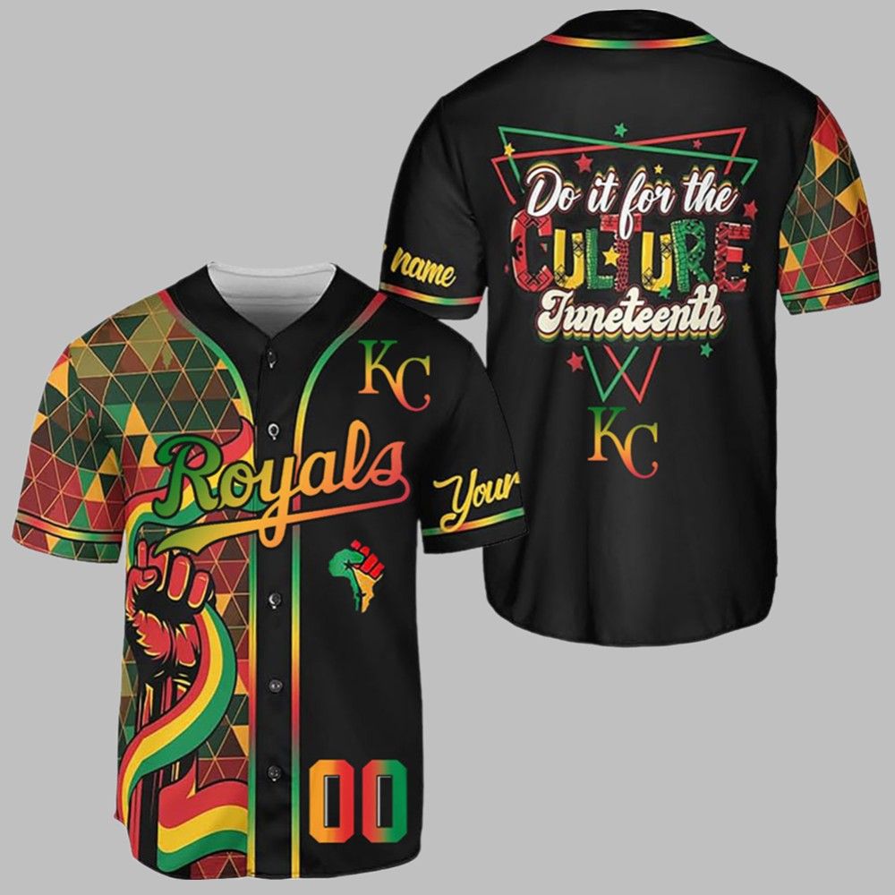 2025 KC Royals Juneteenth Day Jersey - Grishko.com baseball jersey product view 1