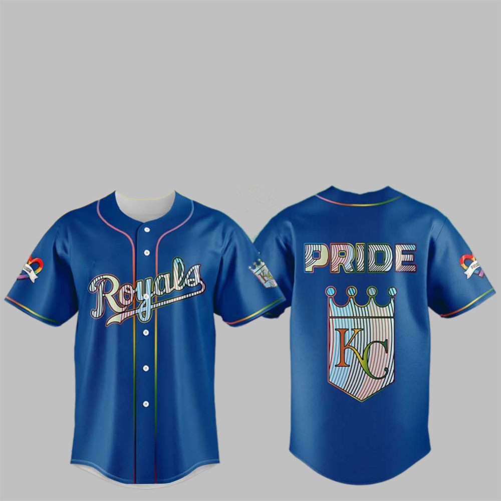 2025 KC Royals LGBTQ Pride Night Jersey - Grishko.com baseball jersey product view 2