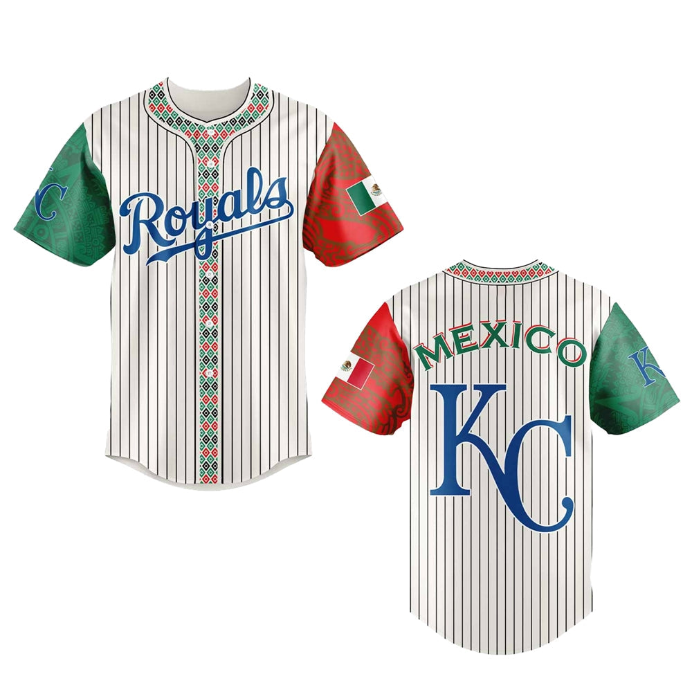2025 KC Royals Mexican Heritage Night Jersey - Grishko.com baseball jersey product view 1