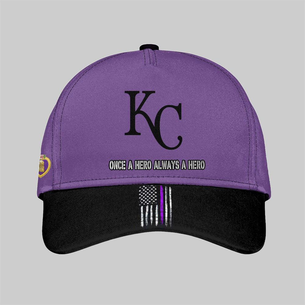 2025 KC Royals National Purple Heart Day Jersey - Grishko.com baseball jersey product view 2