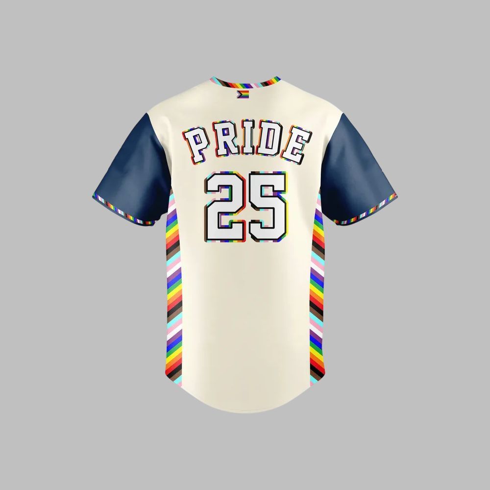 2025 KC Royals Pride Month Jersey - Grishko.com baseball jersey product view 3