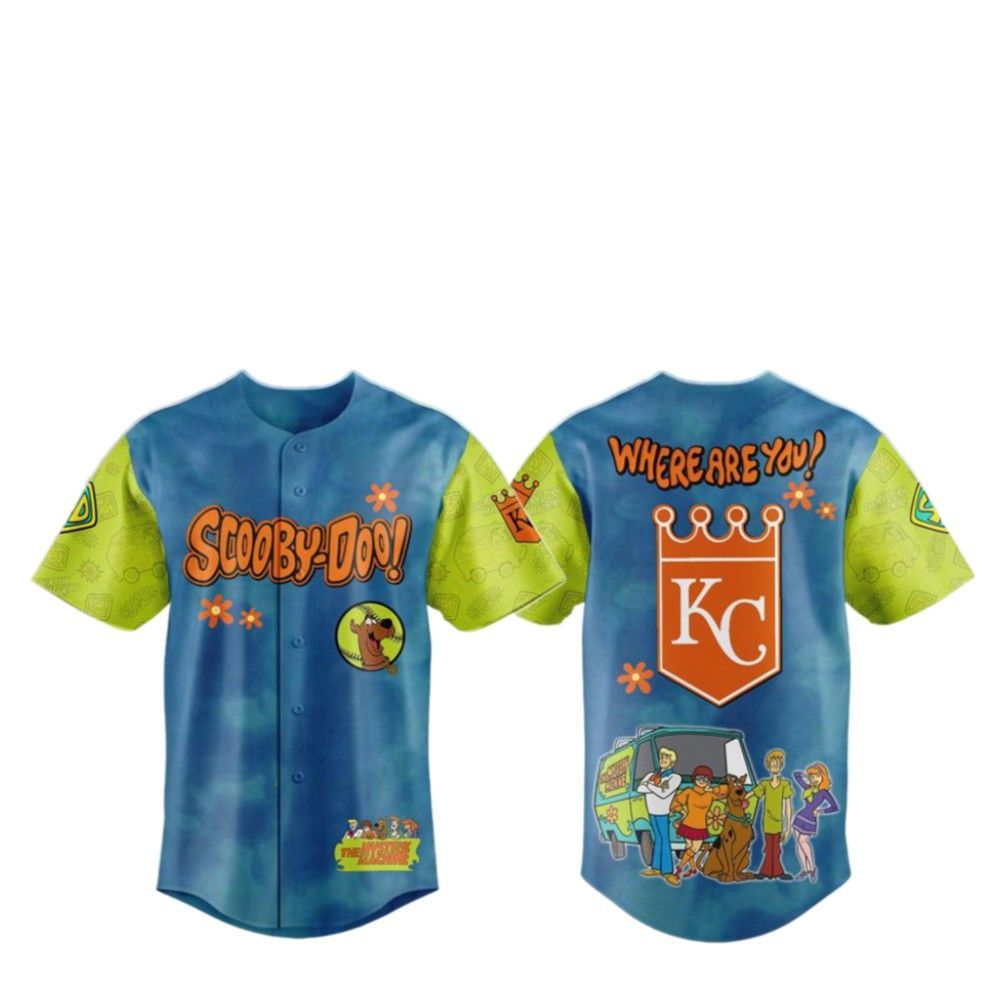 2025 KC Royals Scooby-Doo Baseball Jersey - Grishko.com baseball jersey product view 2