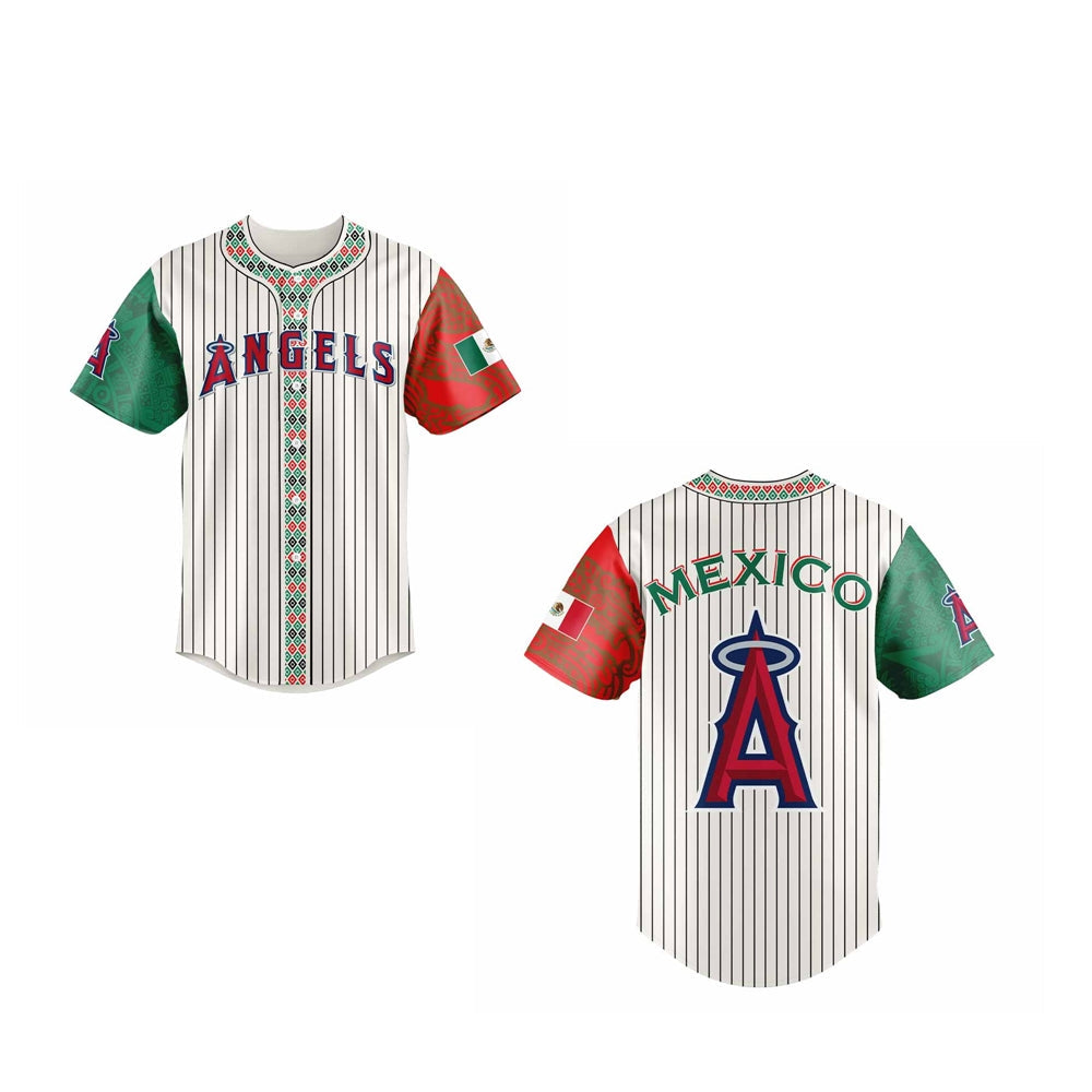 LA Angels Mexican Heritage Night 2025 Jersey - Grishko.com baseball jersey product view 1