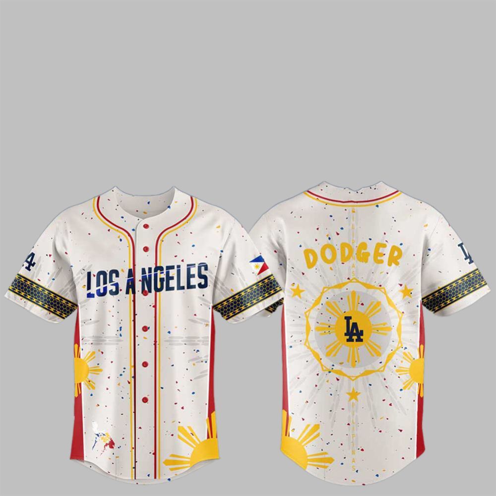 2025 LA Dodgers Mexican Heritage Night Jersey baseball jersey product view 1