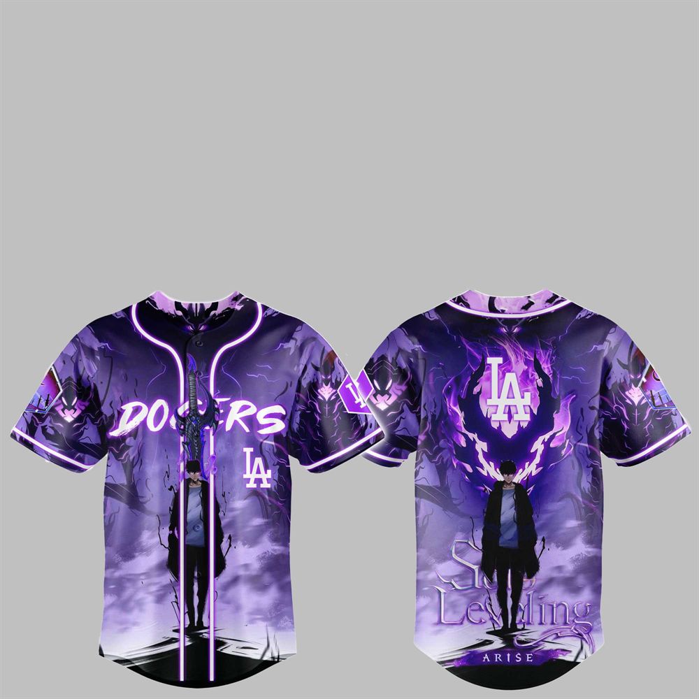 2025 LA Dodgers Solo Leveling Jersey baseball jersey product view 1