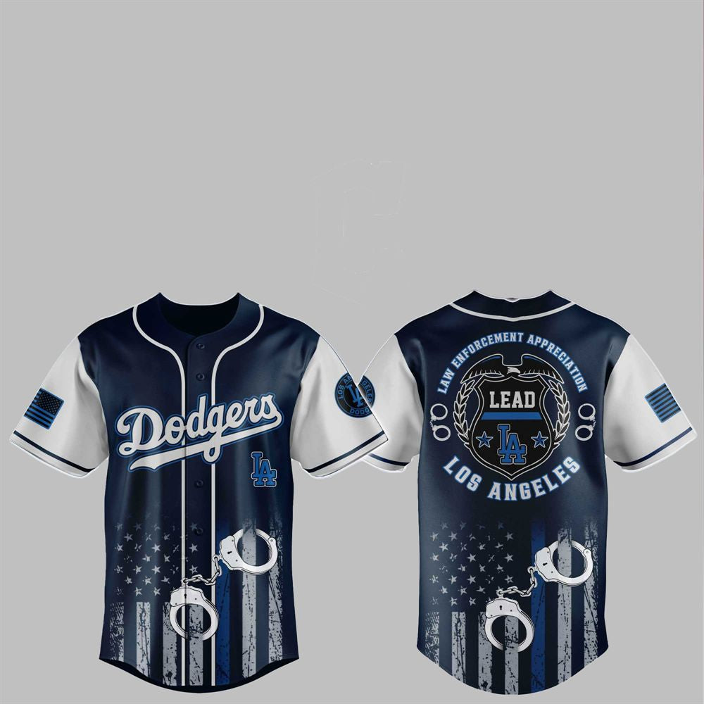 2025 LA Dodgers Law Enforcement Appreciation Day Jersey baseball jersey product view 1