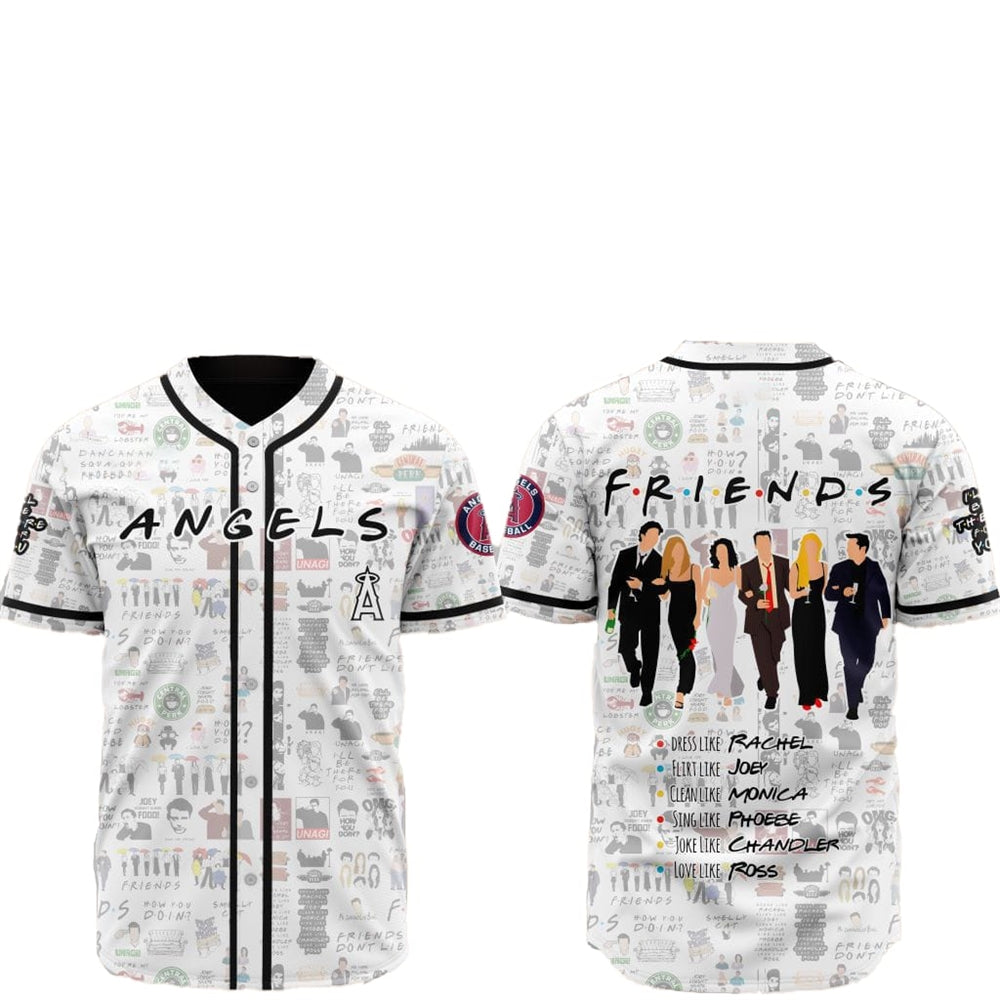 2025 Los Angeles Angels Friends Baseball Jersey baseball jersey product view 1