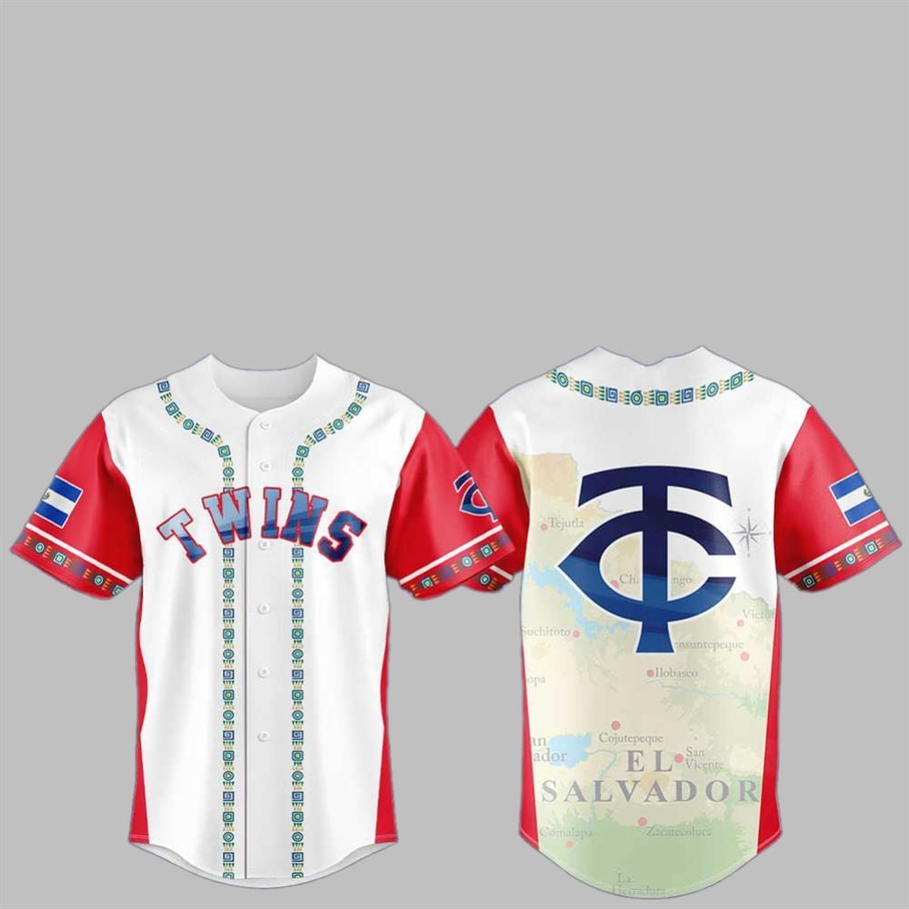 2025 Minnesota Twins Salvadoran Heritage Jersey baseball jersey product view 1