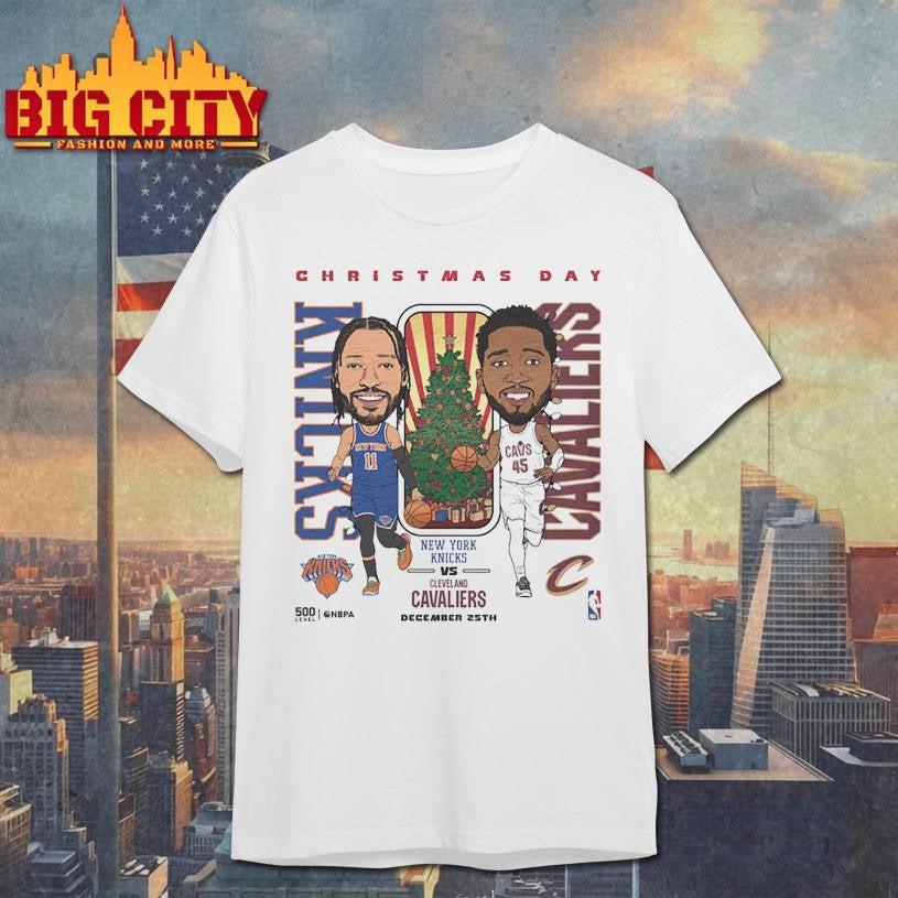 2025 NBA Christmas Day Match Up Knicks Vs. Cavaliers Shirt Unisex T-shirt, Sweatshirt, Hoodie, Long Sleeve Tee - T-Shirt, Sweatshirt, Hoodie