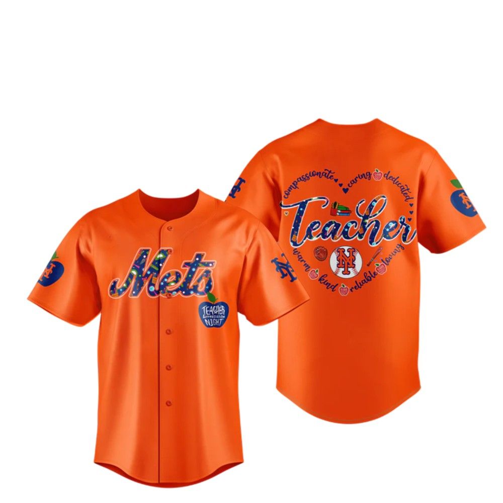 2025 NY Mets Teacher Appreciation Jersey baseball jersey product view 2